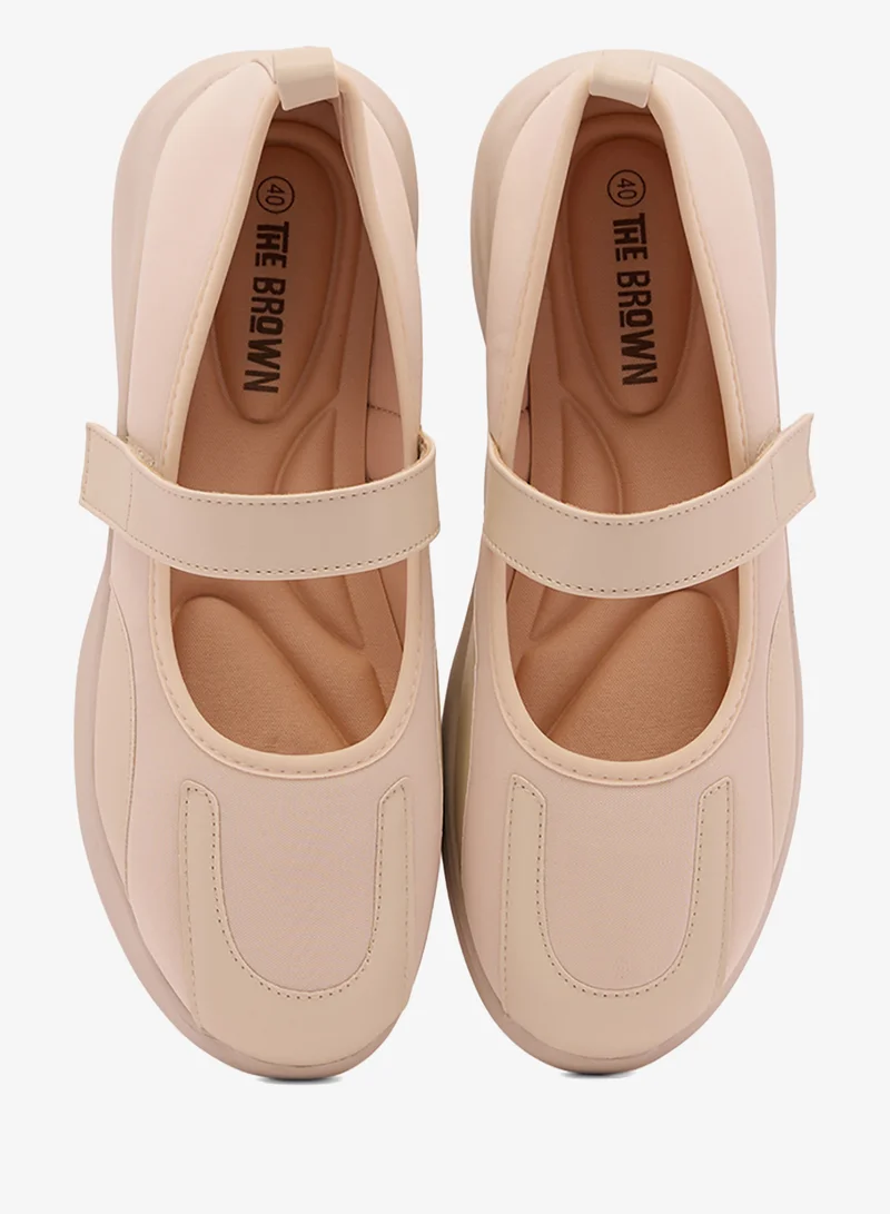 Brown Beige Slip On Ballet Sneakers for Women | Best Price UAE