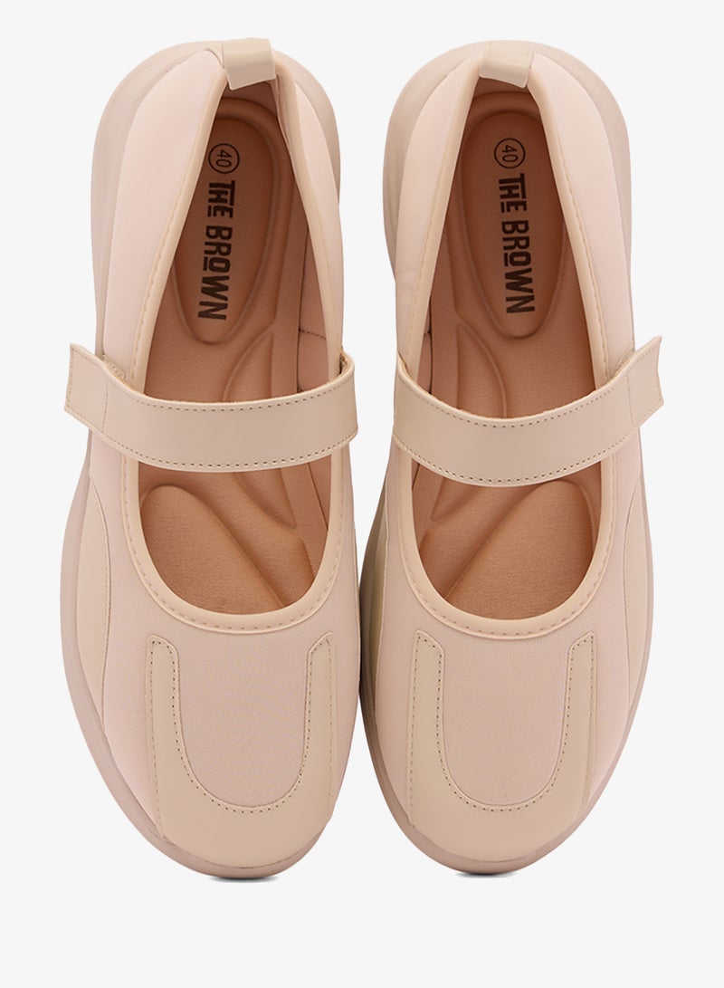 Brown Slip On Ballet Sneakers - Image 4