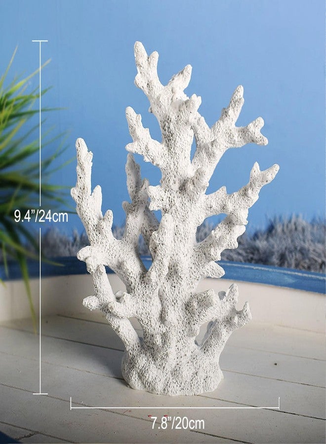 Tirifer Artificial Aquarium Coral Ornament White Resin Faux Coral Branch Decoration for Fish Tank Landscape - Image 4