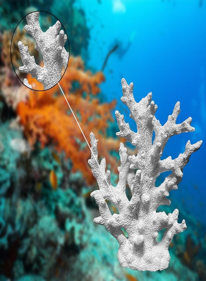 Tirifer Artificial Aquarium Coral Ornament White Resin Faux Coral Branch Decoration for Fish Tank Landscape - Image 3
