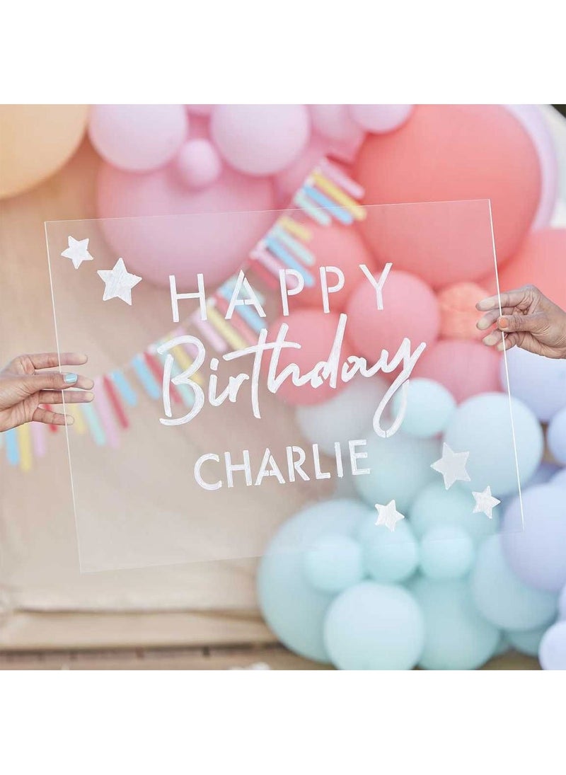 Ginger Ray Letter Number Stencils Plastic 30x42cm 6-Pack Reusable - Image 3