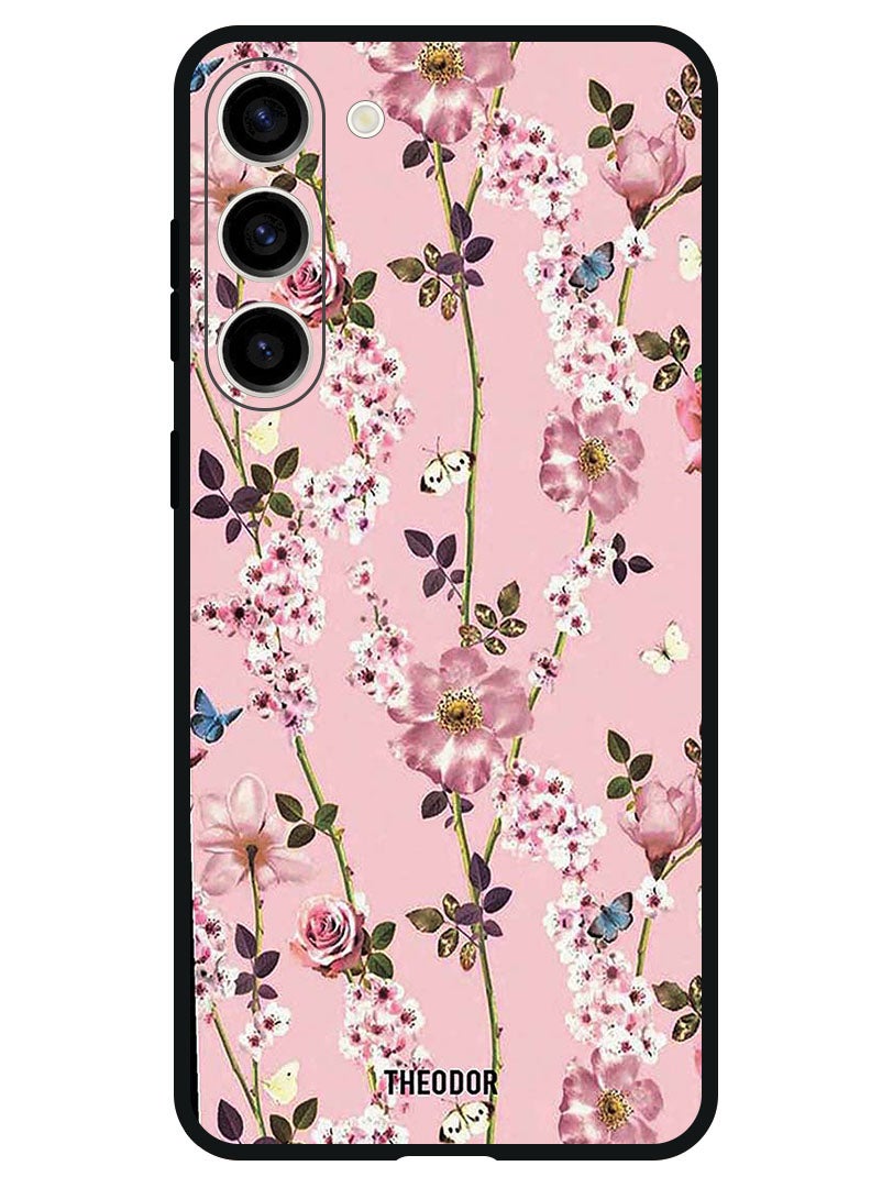 Theodor Protective Case Anti Scratch Shock Proof Bumper Cover For Samsung Galaxy S23 FE Small Pink Flowers - Image 1