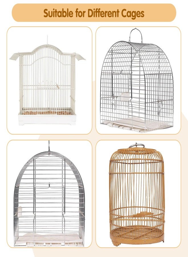 LYMOI Bird Cage Seed Catcher, 45-90'' Adjustable Bird Cage Cover, Universal Nylon Bird Cage Mesh Net, Bird Cage Skirt Guard Accessories for Parrot Parakeet Macaw Round Square Cage (Black) - Image 5