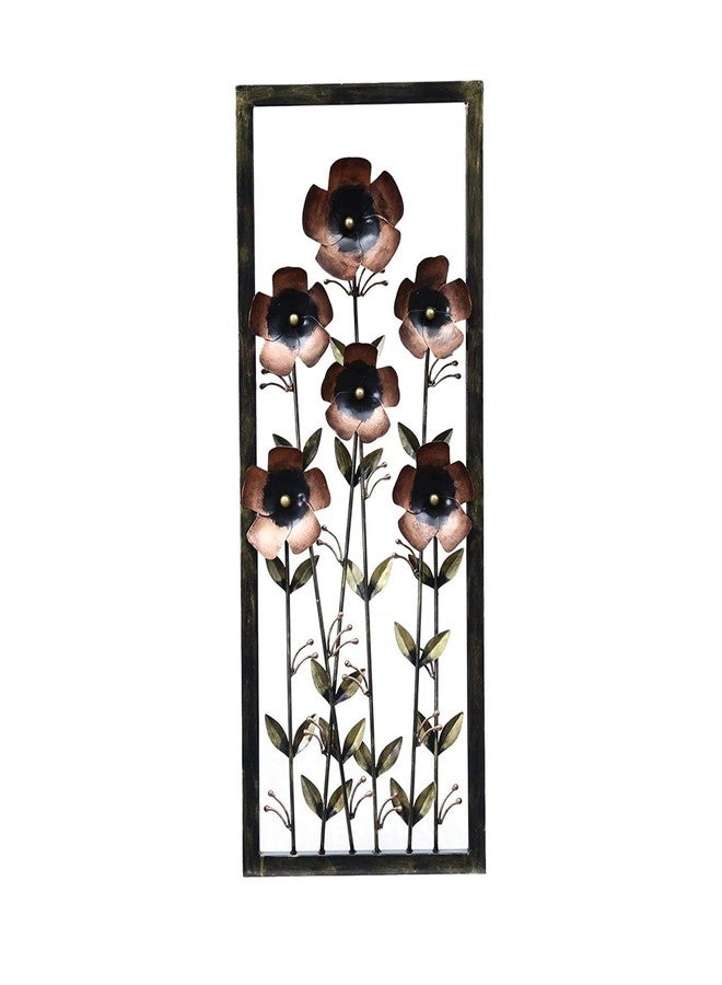 World Decor لوحة جدارية معدنية مزينة بزهرة الأقحوان من وورلد ديكور (13 × 03 × 36.25 بوصة، ذهبي) - Image 2