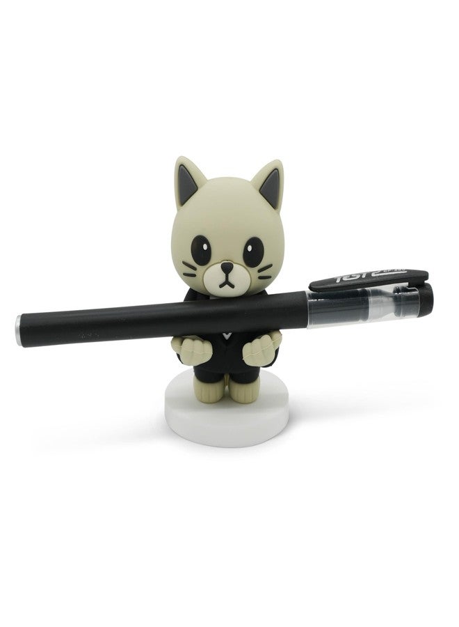 GOOFBALLS Funny Pen Holder - Quirky Desk Organizer for Office & Home - Humorous Pencil Cup Gift for Coworkers & Students - Cat Butler - Image 1