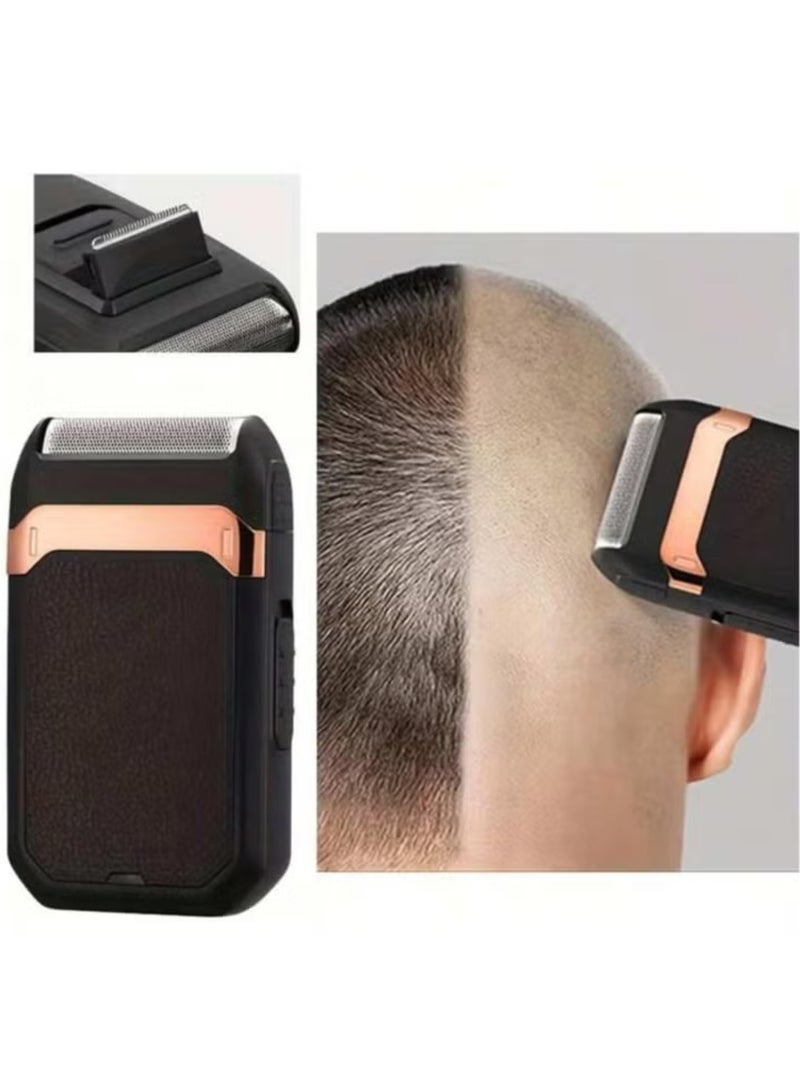 Rechargeable Electric Shaver for Men, Cordless, Precision Shaving, Compact & Travel Friendly, Soft-Touch Ergonomic Design, Type-C Charging Black - Image 2