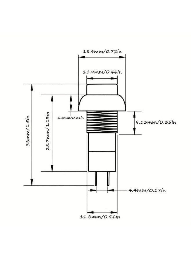 6 قطع أزرار قفل متينة باللون الأسود مع آلية قفل ونقاط اتصال نحاسية للآلات الصناعية - Image 3