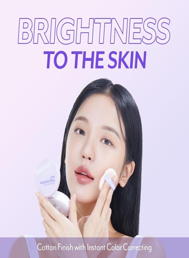 I'M MEME Compact - Purple Cotton Tone Control Pact | Korean Pressed Setting Powder With Berry Complex, Makeup Powder Foundation, Translucent Compact, Finishing Powder, Oil Free Face Powder, 0.35 Oz - Image 2