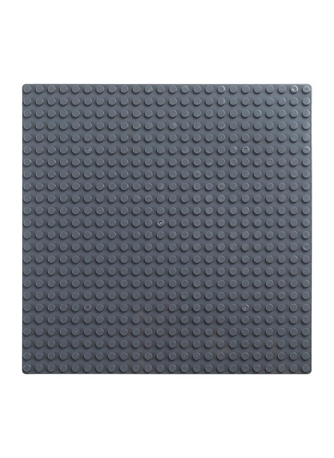 Edu Toys Edu Toys Base Plate Board 24 x 24 Dots/Pegs for Classic Building Blocks Bricks Compatible with All Brands Classic Blocks (Dark Grey)  - Image 1
