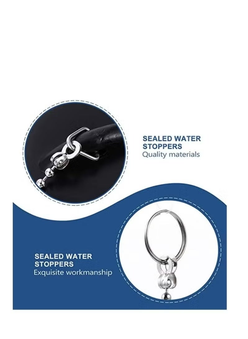 Wear-Resistant Tub Stopper, Bathroom Sink Drain Plug Silicone Bathtub Drain Stopper with Chains, Fit Kitchen Sinks, Bathroom Sinks, Wash Basin, Bathtub, Laundry and Other Drain Strainer - Image 5