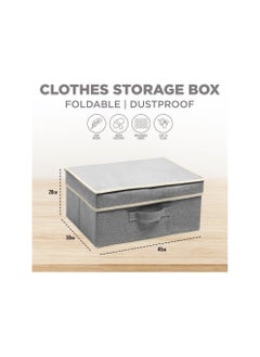 Foldable Storage Bin, Clothes Storage Boxes with Lids, Fabric Storage Basket Cube With Handles for Organizing Shelf Nursery Home Closet, Bedroom & Office (Large) - pzsku/ZB738C3DB6B3878044EEBZ/45/_/1697459360/826c3efe-b8d5-4686-99ee-b69d33e0a858