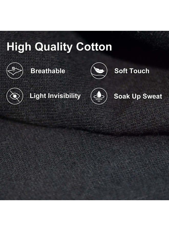 SIXDAYSOX Black No Show Socks Women 4 Pairs Reinforced Super Invisible Rubber Heel Thin Cotton Socks for Flats Loafer Socks Size 9-11 - Image 4