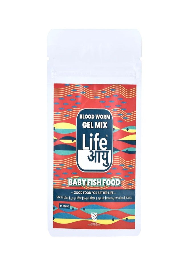 7pets Life AAYU Bloodworm Gel Mix Food for Fry and Nano Fish | Soft Protein Boost | Protein-Packed | Enzyme - Activated Gel Food (15 GMS) - Image 1
