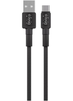 DIVICO Usb A To Type C Cable Nylon Braided Fast Charging Usb Cord Charger Wire For Samsung Galaxy S24 Note 20 M52 A13 A23 A53 Macbook Pro Nintendo Switch Huawei Gopro Hero 7 Ps5 Etc  - Image 1