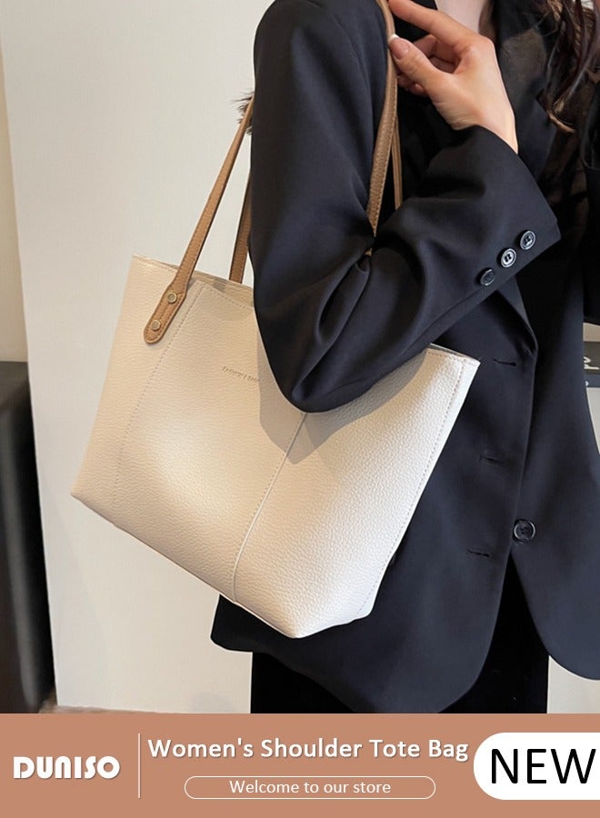DUNISO Women's Shoulder Tote Bag Faux Leather Handbag for Women Large Capacity Messenger Bag, Fashionable Travel Shoulder Bag for Ladies Girls College Students  - Image 1