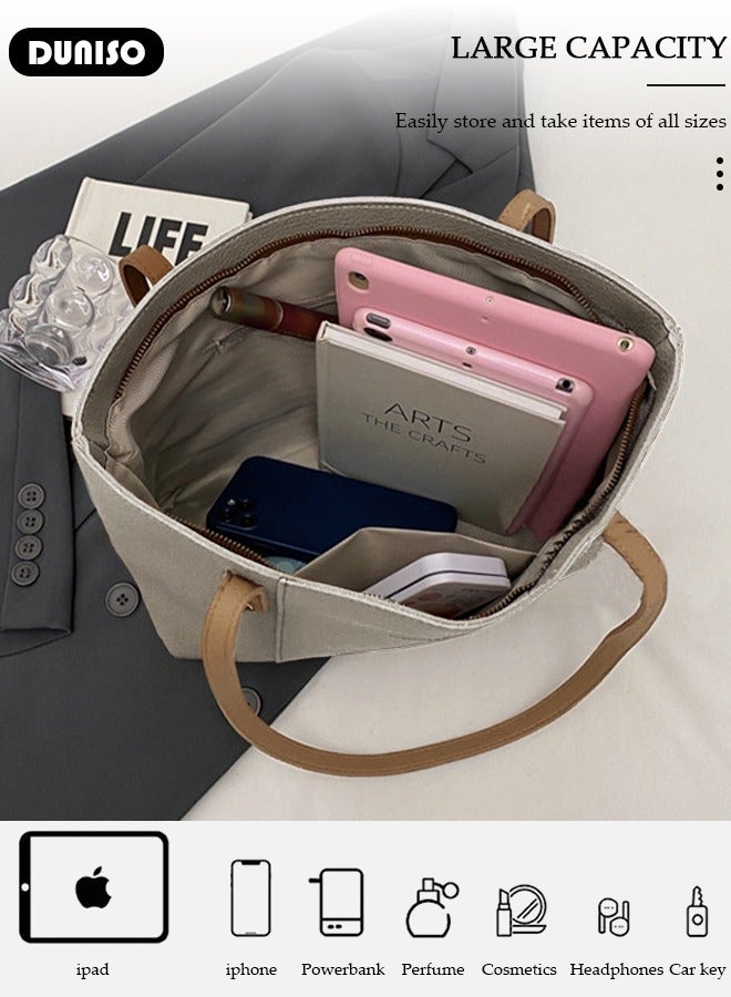 DUNISO Women's Shoulder Tote Bag Faux Leather Handbag for Women Large Capacity Messenger Bag, Fashionable Travel Shoulder Bag for Ladies Girls College Students  - Image 5