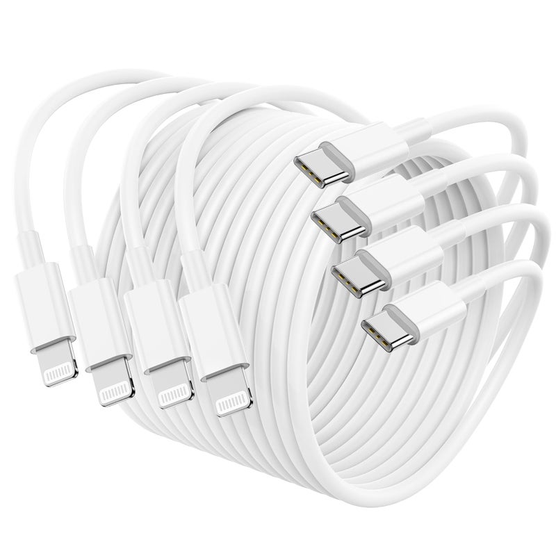 Essri 4Pack USB C to Lightning Cable 6FT, Fast Charging Cord for iPhone 14, Replacement for Apple Original Charger Cable for iPhone 14 13 12 11 Pro 11 XS MAX XR 8 7 6s Plus - Image 1