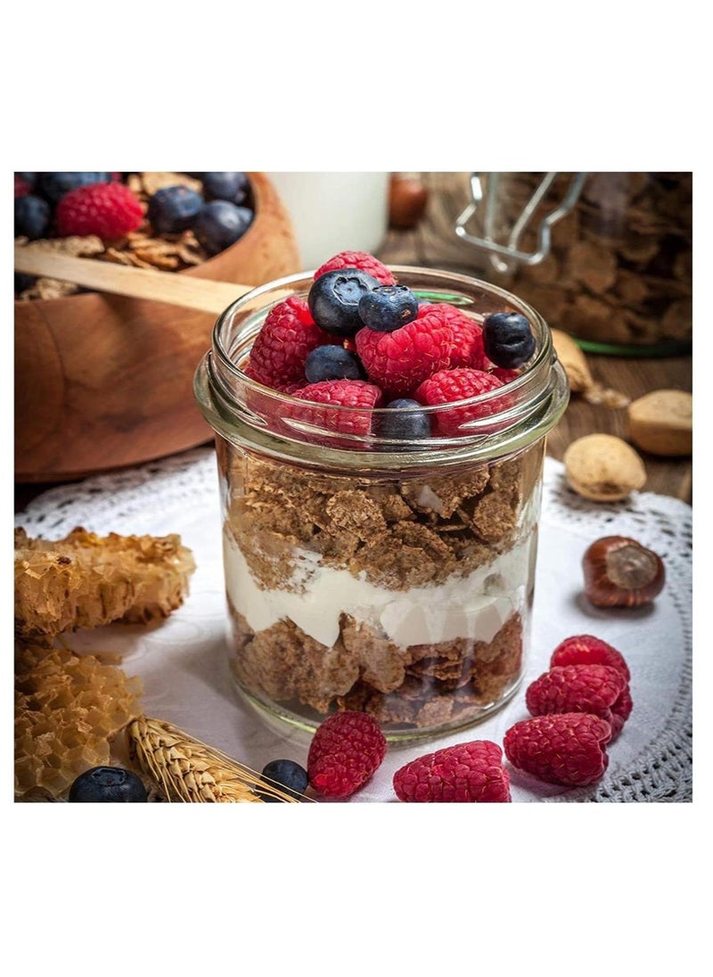 FUFU 8oz 12Pcs glass jar, with a sealed metal regular lid , a sealed clear glass jar, used for desserts, coffee beans, seasonings, honey, jam, jelly  - Image 4