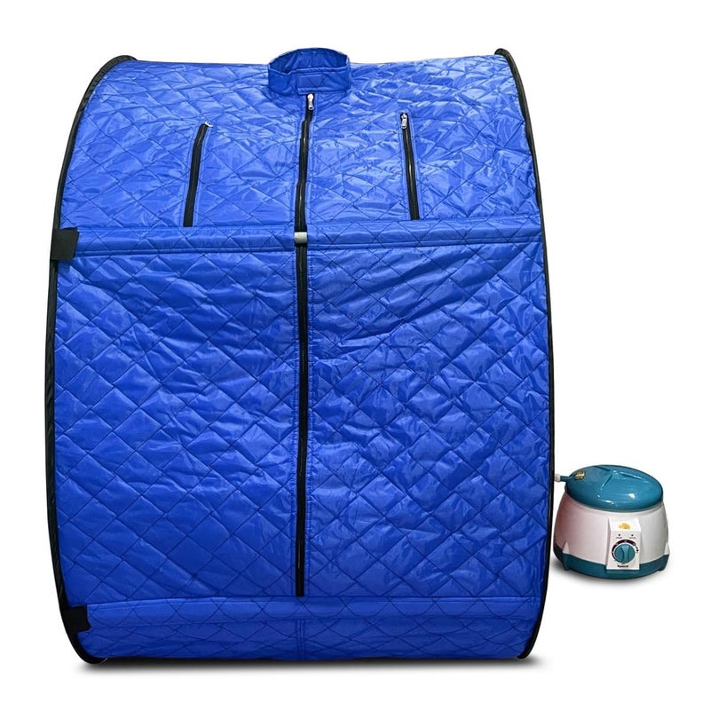 ANCS ANCS Portable Folding Personal Steam Bath Full Body Detox Therapy Steam Sauna Spa Blue - Image 3