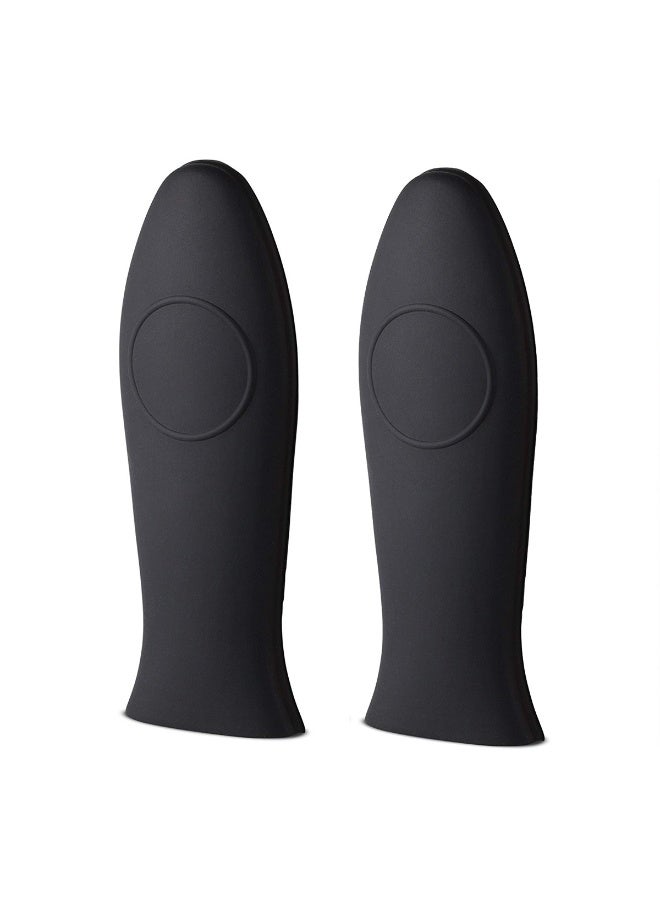 2 قطعة حامل مقبض ساخن غير قابل للانزلاق من السيليكون مع غطاء مقبض حديدي للمطبخ المنزلي - Image 1