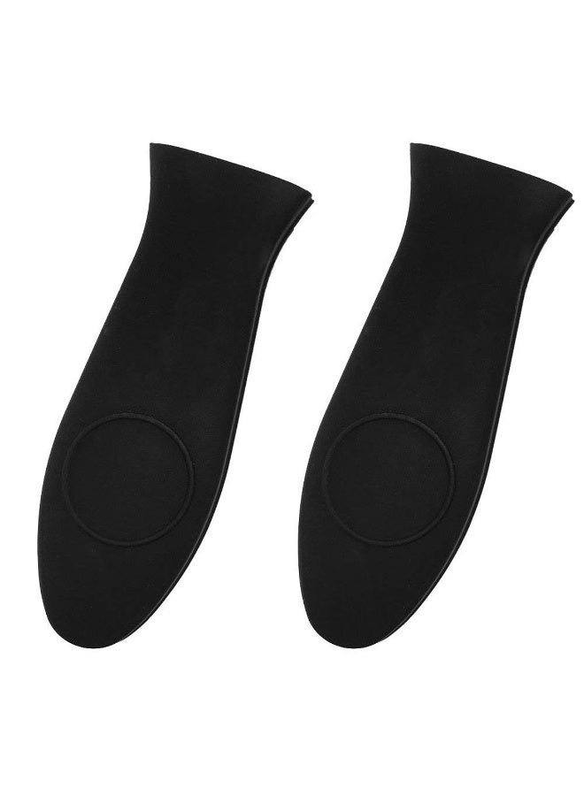 2 قطعة حامل مقبض ساخن غير قابل للانزلاق من السيليكون مع غطاء مقبض حديدي للمطبخ المنزلي - Image 2