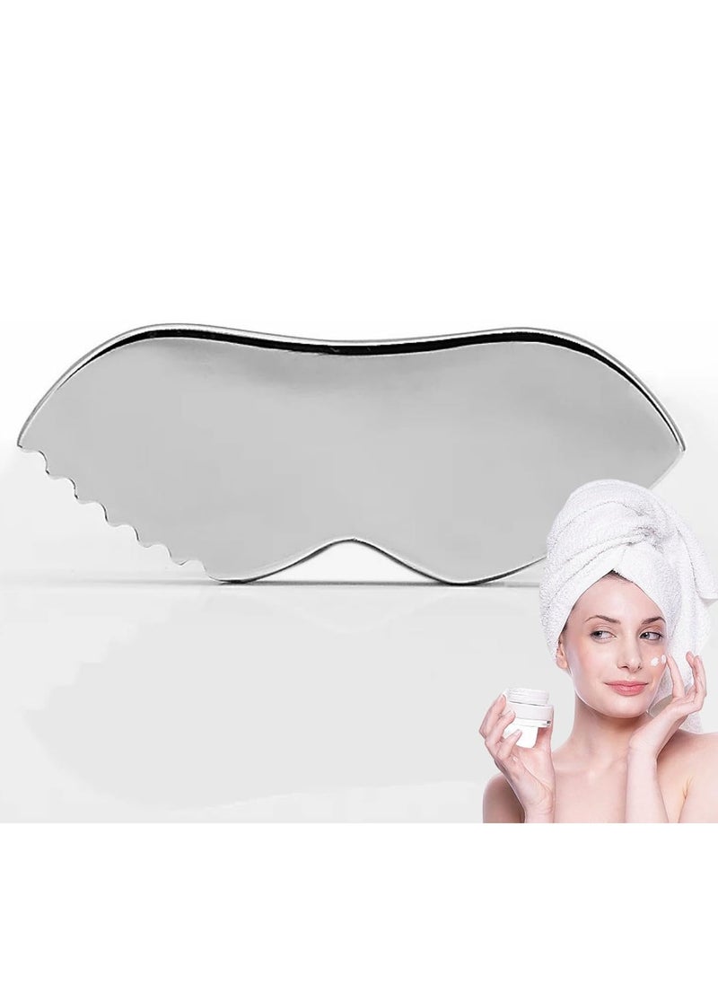 General Stainless Steel Gua Sha Facial Tools, Face Comb & Massager Metal Gua sha Tool for Blood Circulation & Lymphatic Drainage, Body and Face Gua Sha Stone for Tighten Skin  - Image 1