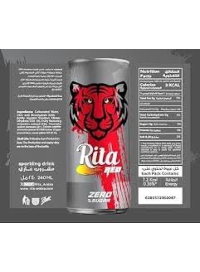Rita Sparkling Red Drink, Refreshing Carbonated Fruit Flavor Beverage, Pack of 3 - Image 4