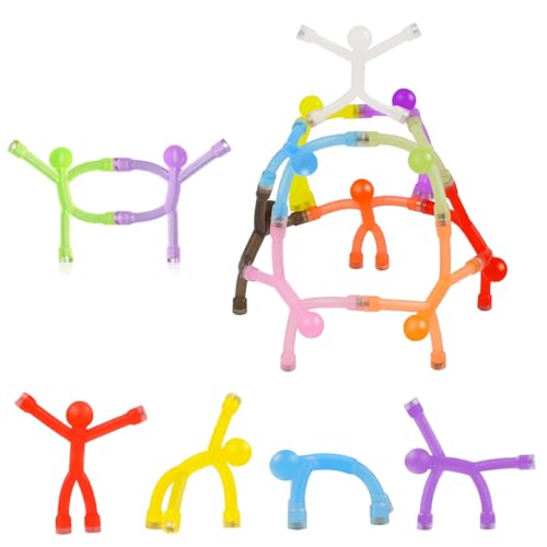 HASTHIP 10Pcs Fun Refrigerator Magnets Mixed Color Match Stick Men Fun Refrigerator Magnets for Home Decor Connectable Colorful Little Matchstick People Decorative Desk Decor Kids Toys Set of 6 - Image 1