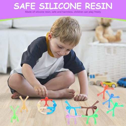 HASTHIP 10Pcs Fun Refrigerator Magnets Mixed Color Match Stick Men Fun Refrigerator Magnets for Home Decor Connectable Colorful Little Matchstick People Decorative Desk Decor Kids Toys Set of 6 - Image 4