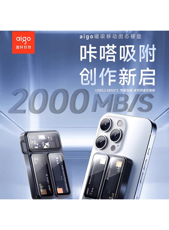 aigo قرص صلب محمول بسعة كبيرة، اتصال مباشر بالهاتف، خارجي للكمبيوتر واللابتوب - Image 2