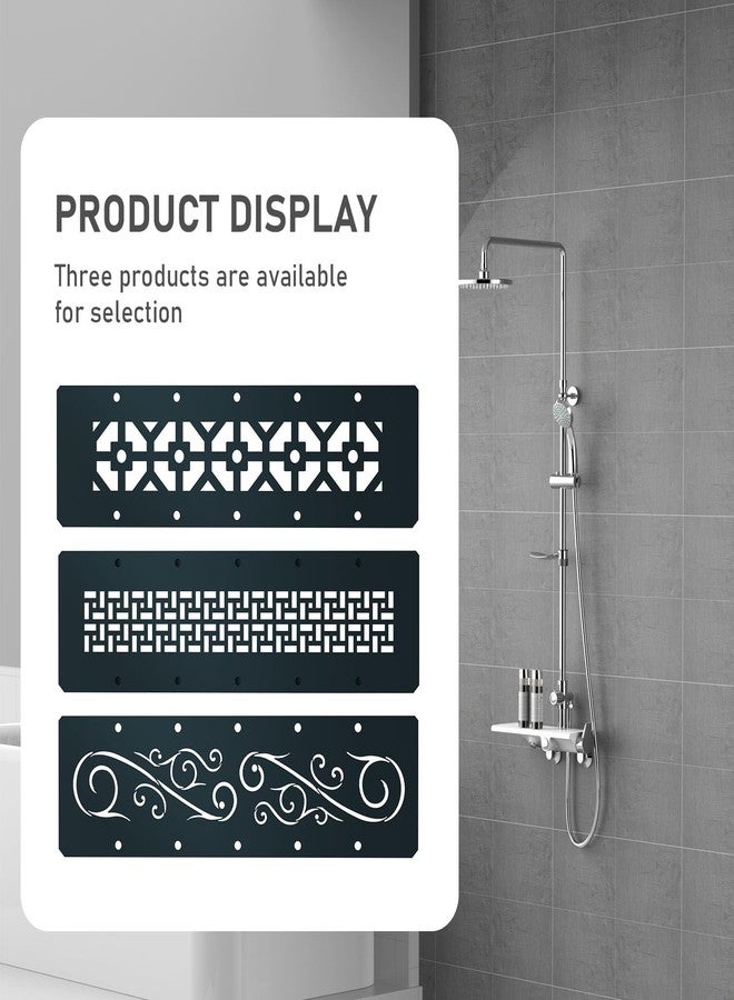 ISDOHS Upgraded Rectangular Shelf for Prefabricated Niches Matte Black，Comes with Five Hooks，SNS1D5MGS SNS1D5EB 4mm Thick Aluminum (1, Cubical) - Image 5