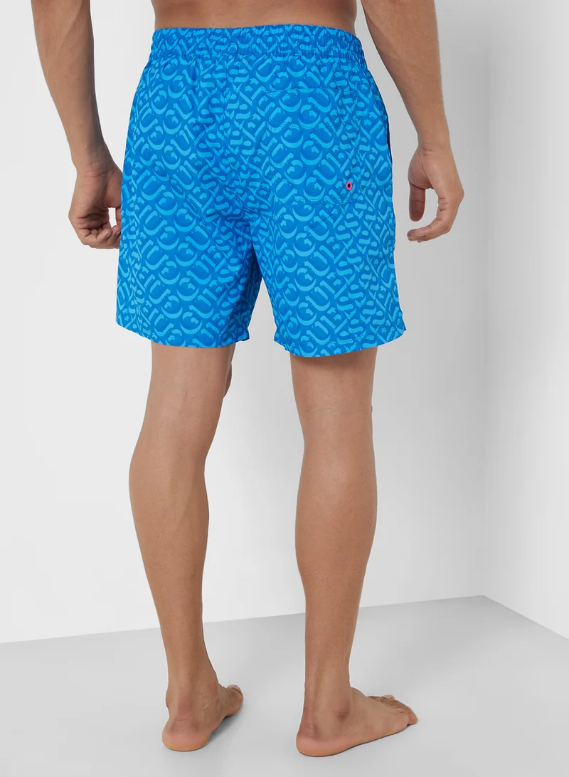 GUESS All Over Print Swim Shorts