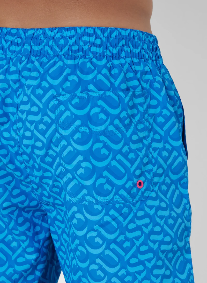 GUESS All Over Print Swim Shorts