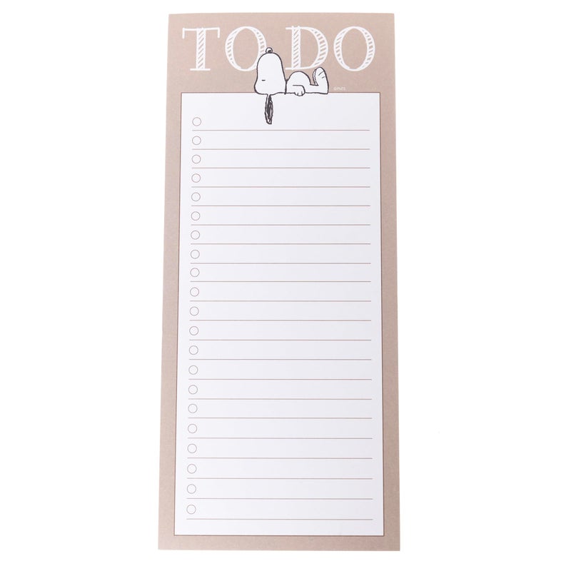 Graphique Snoopy Magnetic Notepad, 100 Tear-Away Sheets for Grocery, Shopping & To-Do Lists, Magnetic Writing Pad for Fridge, Kitchen, Office, Fun Gift for Snoopy Lovers - Image 1