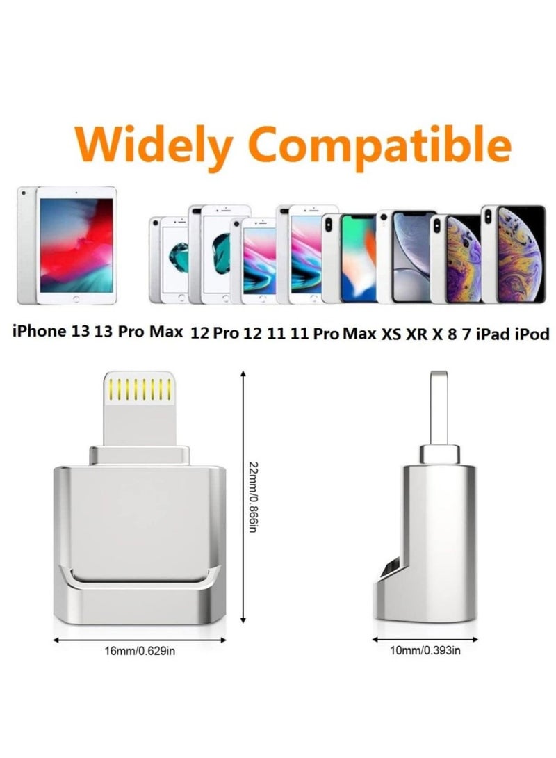 Excefore Micro SD Card Reader for iPhone iPad Micro SD Card Reader Viewer Adapter Memory Card Reading for iPhone 14/13/12/Pro/11/X/XR/Max/8 Support  - Image 5
