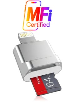 Excefore Micro SD Card Reader for iPhone iPad Micro SD Card Reader Viewer Adapter Memory Card Reading for iPhone 14/13/12/Pro/11/X/XR/Max/8 Support  - Image 1