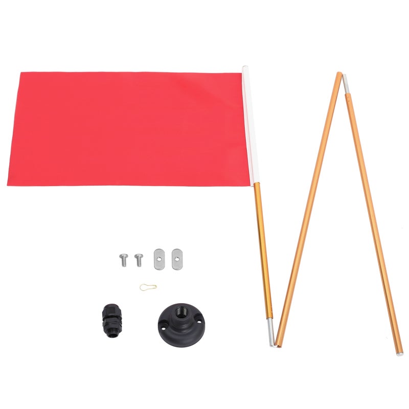 1.2M Collapsible Safety Flag with Rail Mount Base for Marine Boat Canoe Kayak - Image 2