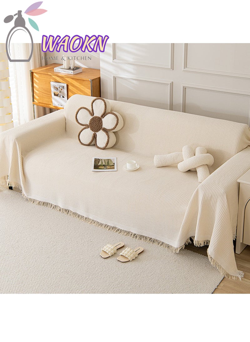 WAOKN Sofa Blankets and Throws Chenille Throws for Sofas Large Four Seasons Sofa Throws High Density Sofa Cover Sofa Protector Living Room Decoration Sofa Throw Blanket  - Image 1