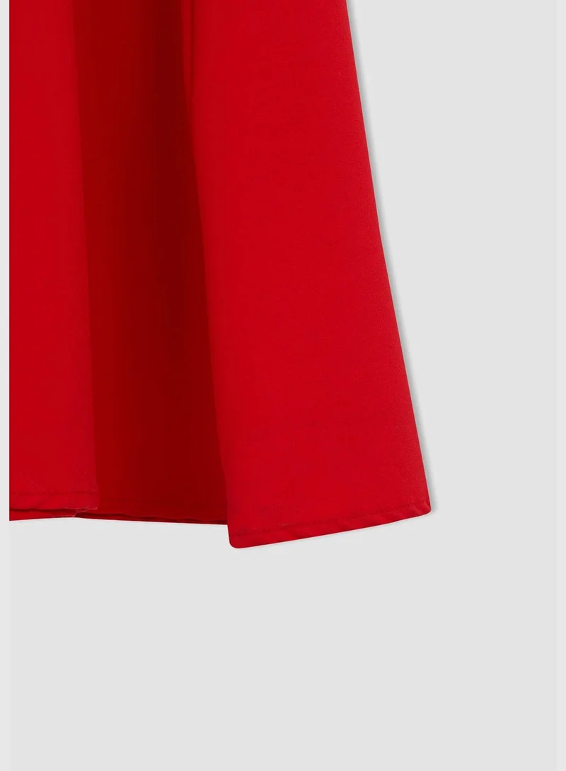 DeFacto Cross Neck Cut Out Midi Dress