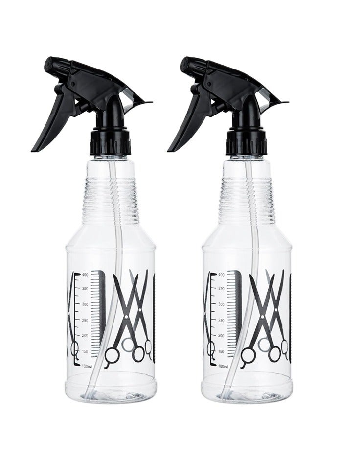 عبوة من زجاجتين رذاذ شفافتين لتصفيف الشعر، زجاجة رذاذ مانعة للتسرب لتصفيف الشعر، للاستخدام في الصالونات والبستنة والمنزل - Image 1