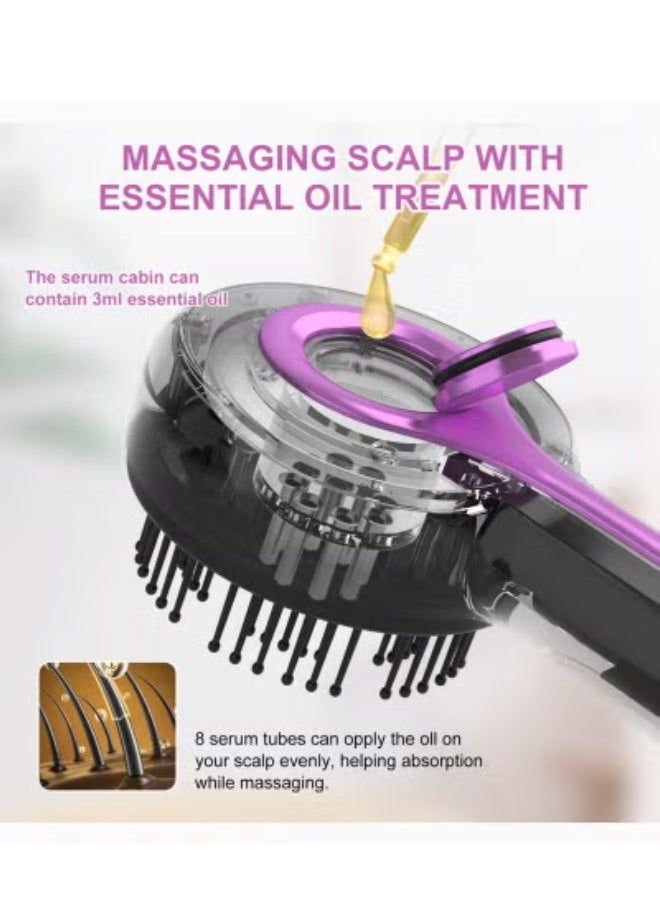 تايجر 2-in-1 Electric Hair & Scalp Massager Comb | Head Massage Brush with Oil Diffuser | 3 Vibration Modes for Stress Relief, Hair Care & Improved Blood Circulation – Black - Image 3