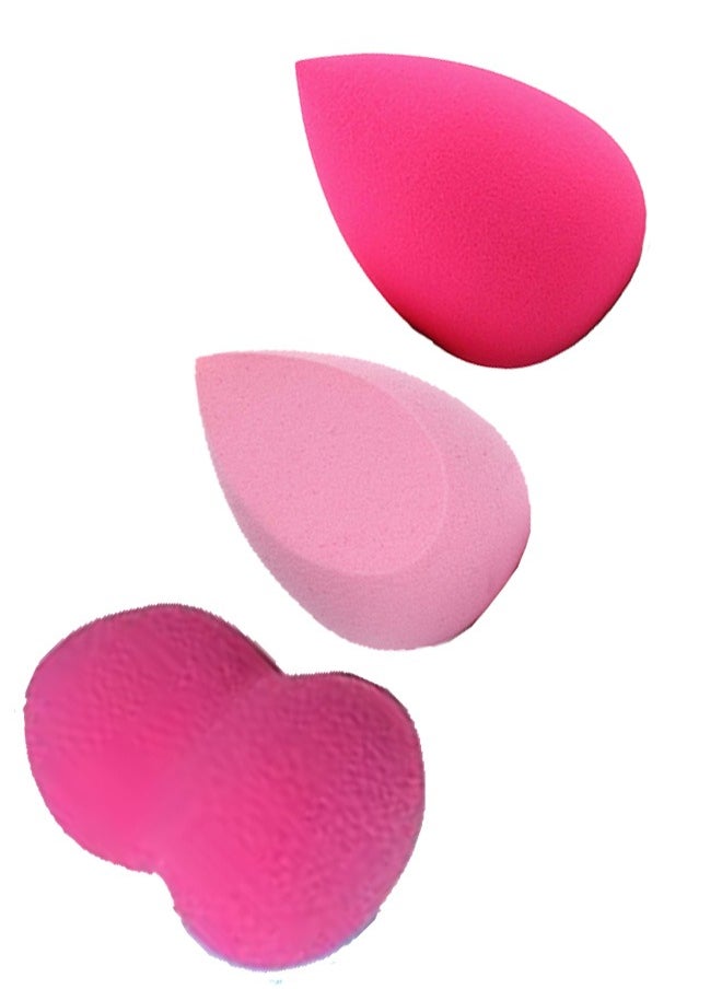 BonJour - Various Shape Foundation Sponge 3 Piece  Multicolour - Image 1