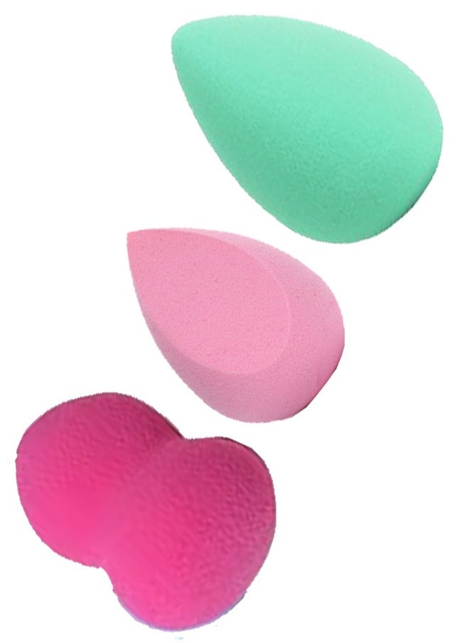 BonJour - Various Shape Foundation Sponge 3 Piece  Multicolour - Image 1