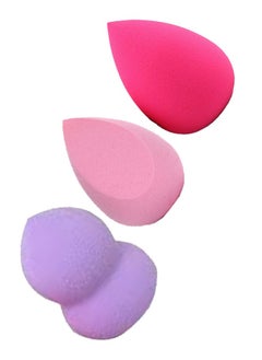 Various Shape Foundation Sponge 3 Piece  Multicolour