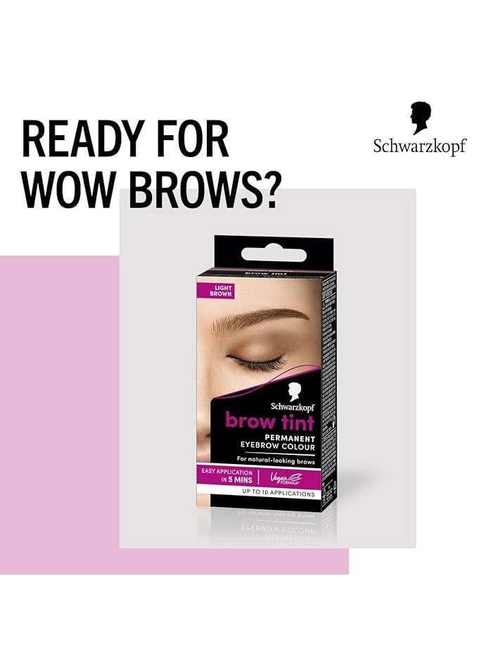 Schwarzkopf - Schwarzkopf Brow Tint Permanent Eyebrow Colour Light Brown 17ml - Image 1