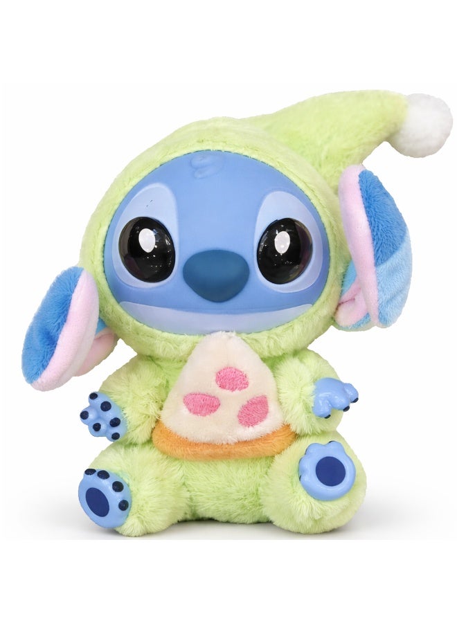 Stitch Plush Toy Keychain 18cm – Cute Green Hoodie Stitch Holding Pizza Slice | Soft Kawaii Lilo & Stitch Stuffed Animal Bag Charm | Disney Mini Plush Keyring for Backpack, Purse & Car | Birthday, Eid & Christmas Gift for Girls, Kids, Teens & Disney Lovers - Image 1