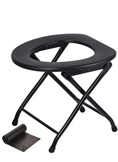 Portable Folds Camping Toilet Seat, Convenient for Camping, Travel & Emergency