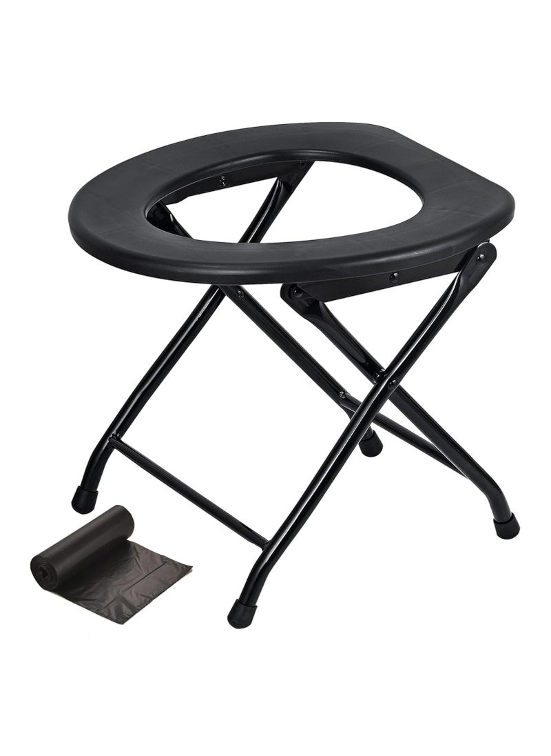 Oasisgalore - Portable Folds Camping Toilet Seat, Convenient for Camping, Travel & Emergency - Image 1