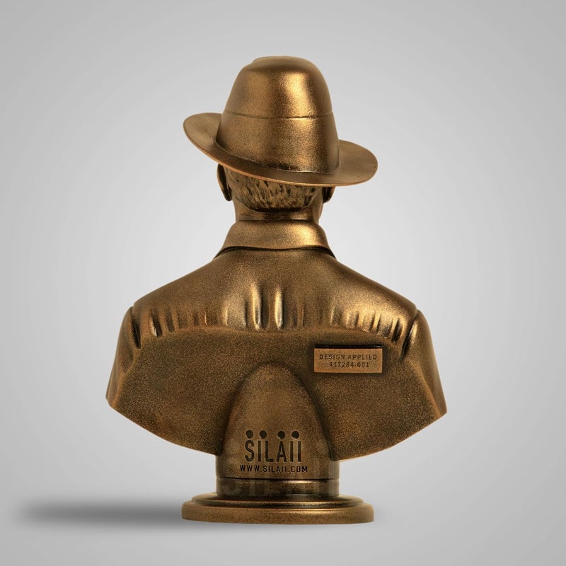 SILAII Bhagat Singh Bust Sculpture Antique Bronze 5 Inch - Image 5