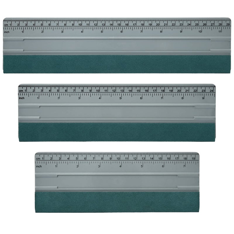 أداة سحب الفينيل الكبيرة EHDIS لتظليل النوافذ 3 قطع بحجم كبير حافة مصنوعة من اللباد مكشطة لتطبيق الرسوم الجرافيكية على السيارات وتغليف ورق الجدران بسماكة رمادية